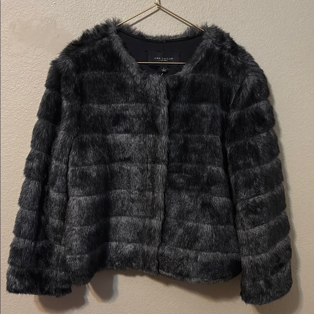 Ann Taylor Women's Charcoal Teddy Jacket